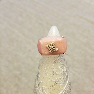 Silpada Ring Pink Soapstone 8